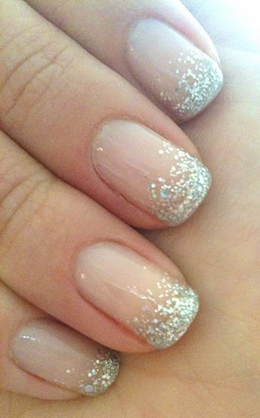 Wedding Nail Art - Glitter