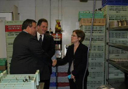 Governor Chris Christie Visits The Westwood, Meets Cindy Williams