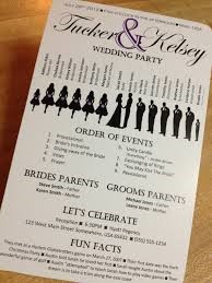 Wedding Program - Order of Events